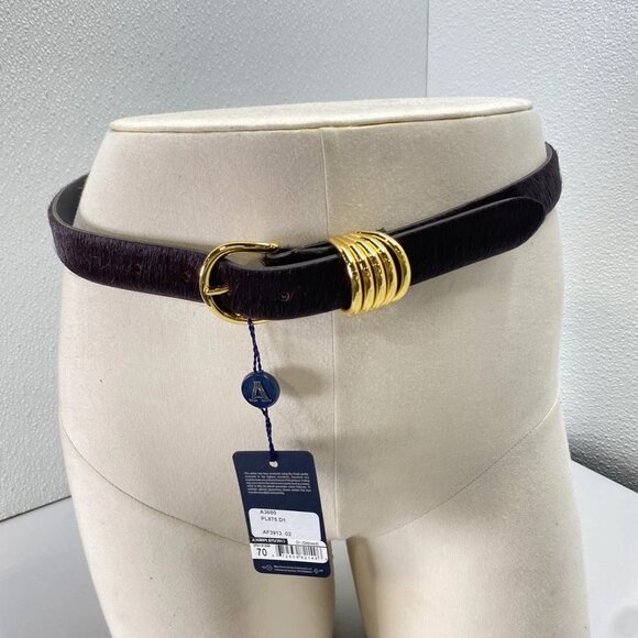 Anderson’s Women’s Calf Hair Belt w/ Gold Buckle - Picture 1 of 10